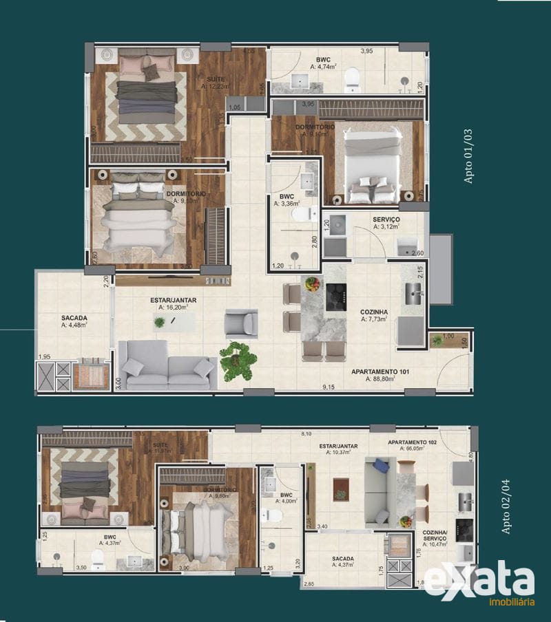 APARTAMENTO À VENDA NO BAIRRO PRESIDENTE MÉDICI-CHAPECÓ SC 5